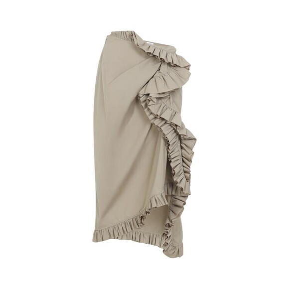 Dries Van Noten Dresses & Skirts - Dries Van Noten Asymmetrical Nude Midi Skirt With Cascading Ruffles - NWT